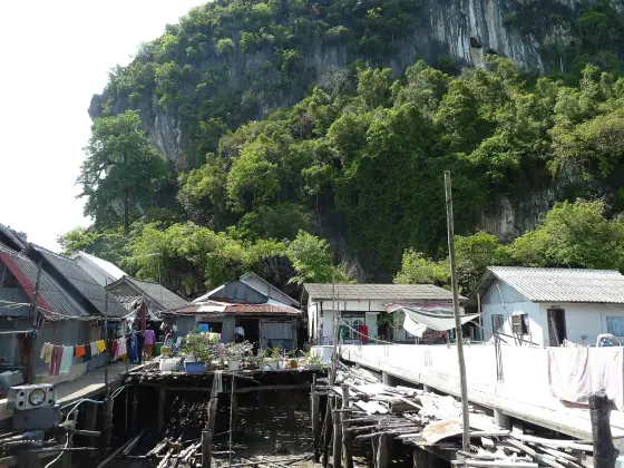 Stilt houses of Ko Panyi under the cliff