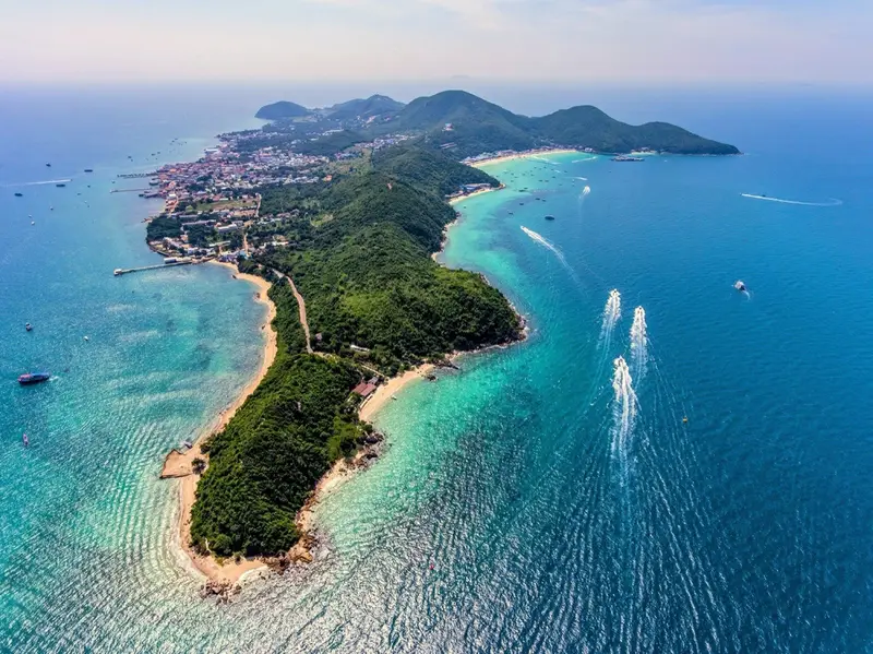 Koh Larn off Pattaya from the air