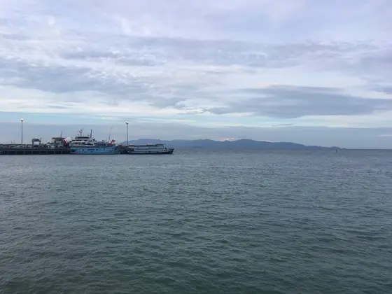 Thong Sala pier on Koh Phangan, where catamarans from Samui arrive