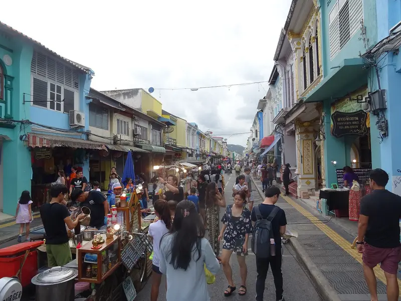 Lard Yai Sunday market on Thalang Road in Phuket Old Town